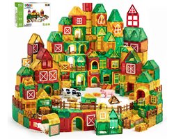Magnetic Tiles - Speelgoed - 80 Stuks - Boerderij - Magnetische Tegels - Educatief & Constructie - Montessori - Bouwstenen - Blokken - Magna Wereld - Kinderen - Voor 3, 4, 5, 6, 7, 8 Jaar - Olvy