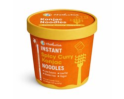 Hethstia | Keto | Instant Konjac Noedels Spicy Curry Soep | Koolhydraatarm | Glutenvrij | 3- Cup