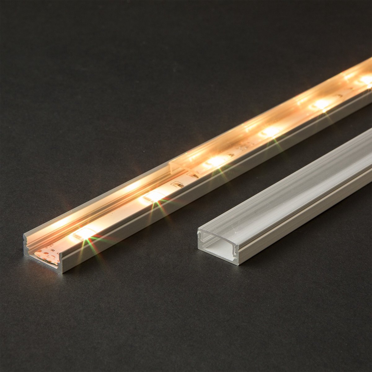 Transparante Afdekking voor LED Aluminium Profiel 41010A1 - 1 Meter - Polycarbonaat [41010T1]