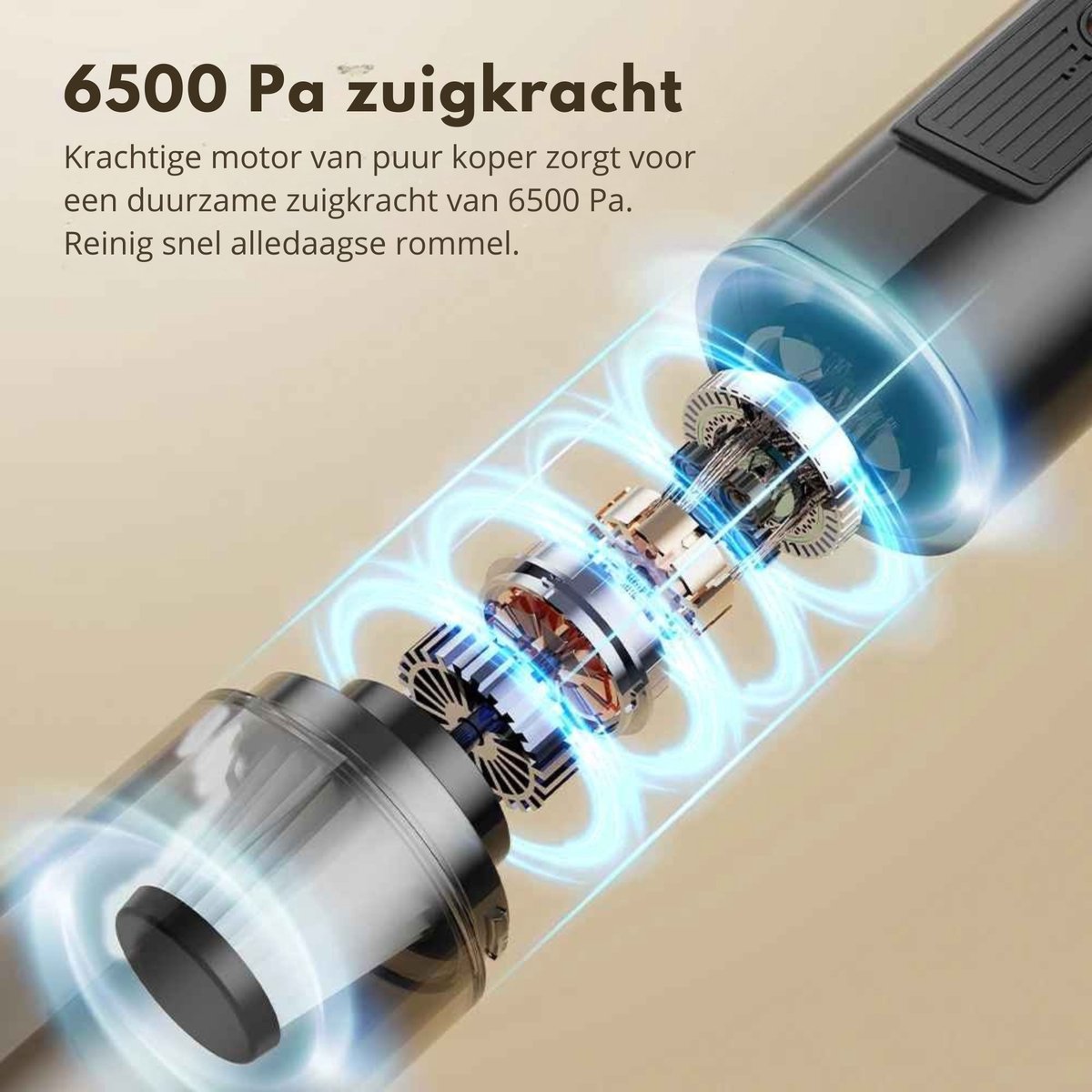 ElevateCommerce Draadloze Auto Stofzuiger 6500Pa 2-in-1 - afbeelding 3