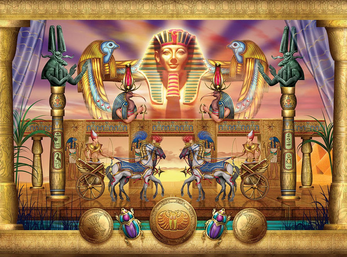Diamond Painting Set 40x50cm - Egyptian - H1494 - Full size ronde steentjes - Gratis verzonden
