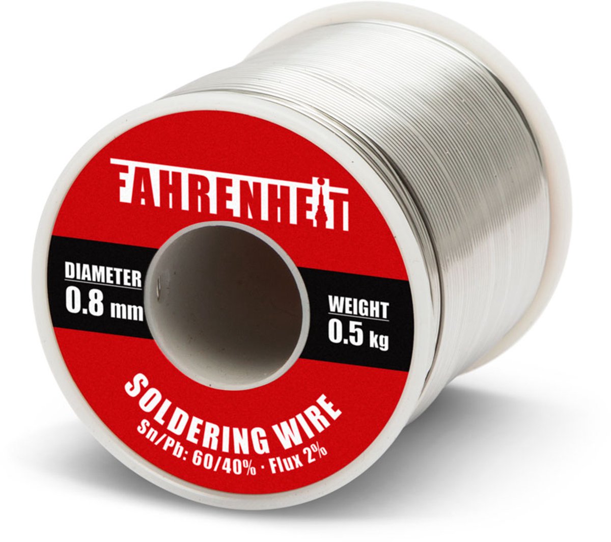 Professioneel Soldeertin op Rol soldeerdraad Sn60/Pb40 - 0,8 mm, 0,5 kg, 2% flux voor fijn en duurzaam soldeerwerk in veeleisende toepassingen [55084]