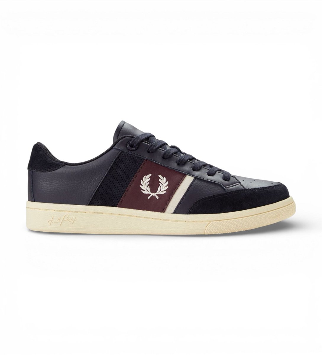 Fred Perry Leren sneakers B725 Blauw