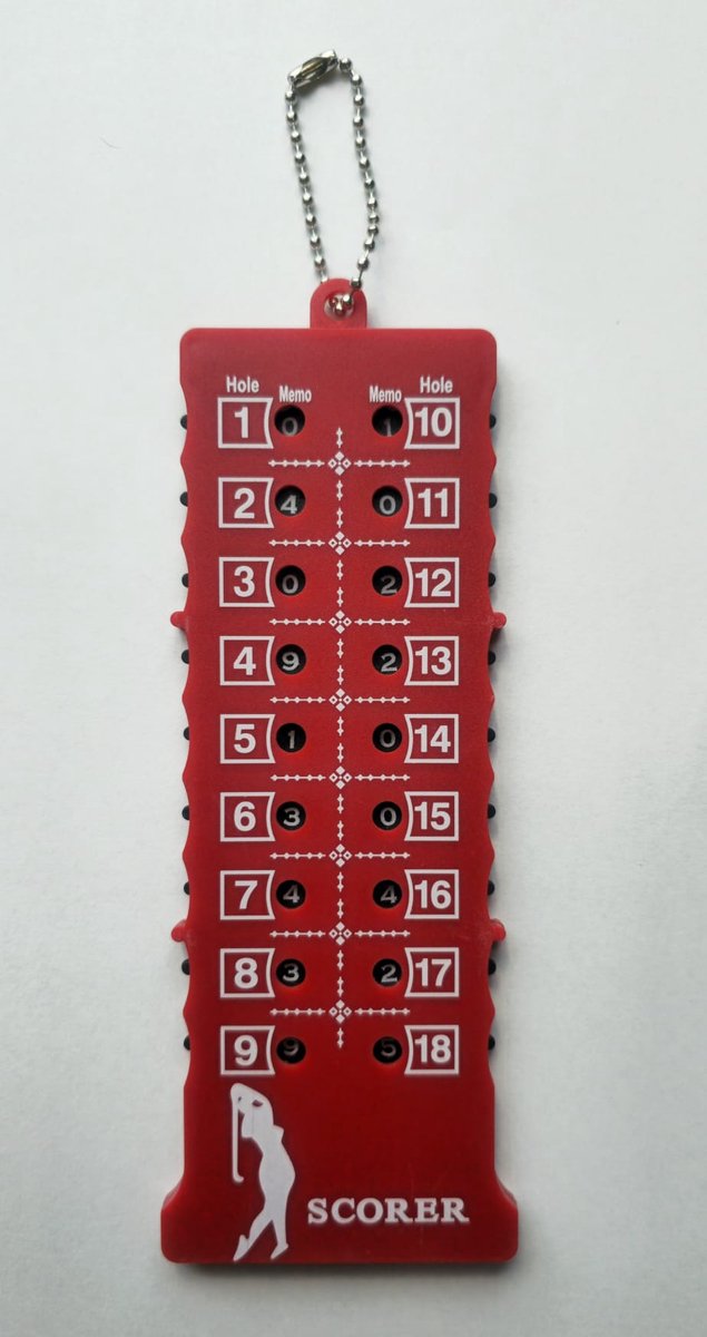 Actie4you® - 18 hole Teller - Golf score teller - Rood - Slagenteller - Handteller - Golftrainingsmateriaal – Golf Accessoires - Handige scoreteller - Golfscore teller – Golfscoreteller - Rood