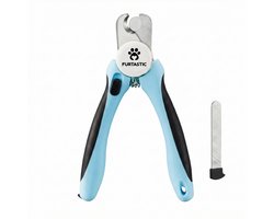 FURTASTIC® Nagelknipper Hond, Kat en Knaagdier - Nagelschaar met Nagelvijl en Veiligheidsstop - Nageltang hond - Blauw