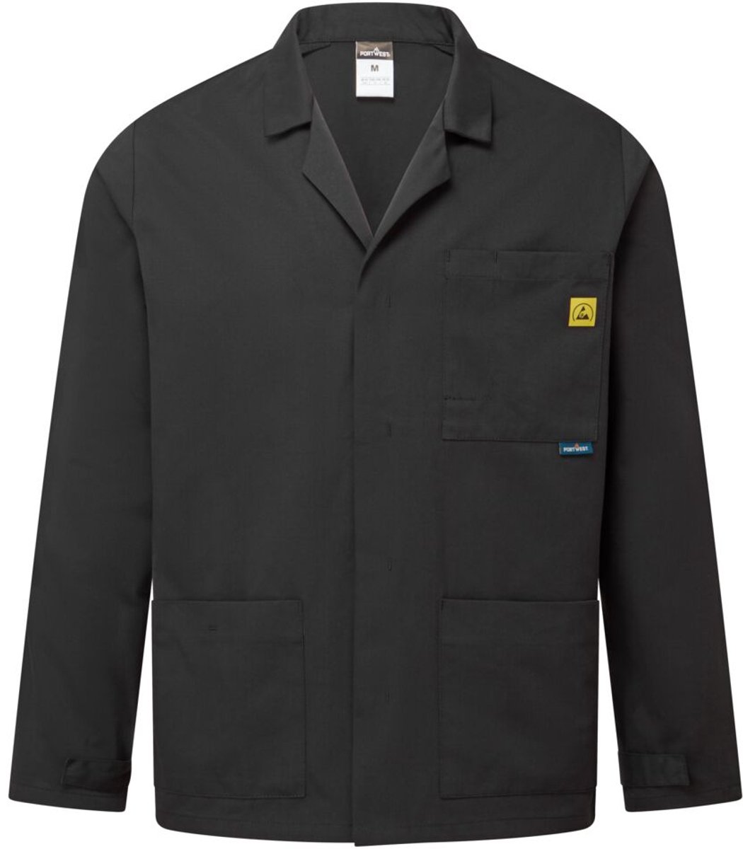 Portwest Anti-statisch ESD labjas AS18 - Zwart - XL