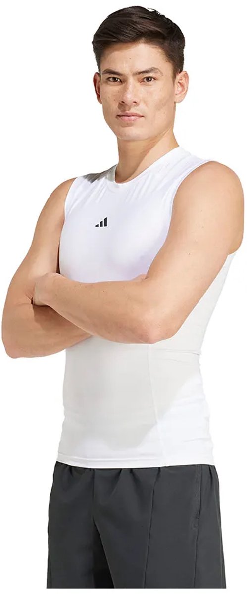Adidas Techfit Compression Training Mouwloos T-shirt Regular Man Wit