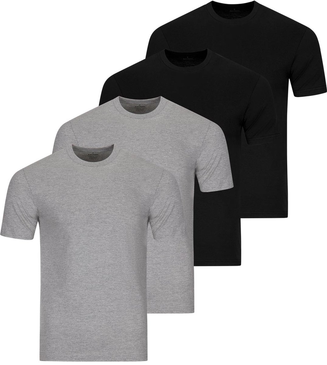 RAGMAN Heren onder t-shirts 4 pack Basic