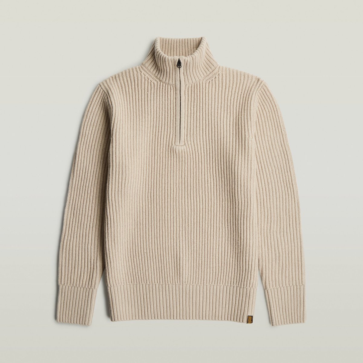 G-Star Raw Essential Half Zip Knit Truien & Vesten Heren Sweater Hoodie Vest- Zand Geel