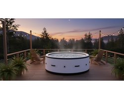 PureBubble Luxe AirJet Spa 183 - Wit - Spa 183 cm – Opblaasbare - Medahomestore