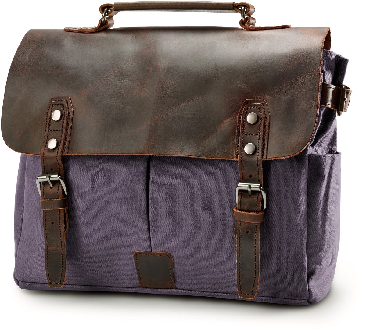Violet Grijze Schoudertas in Vintage Stijl