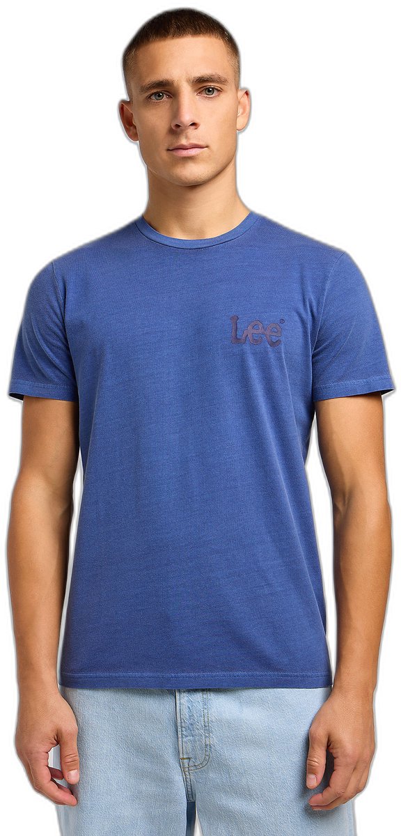 T-shirt Lee Medium Wobbly Blauw
