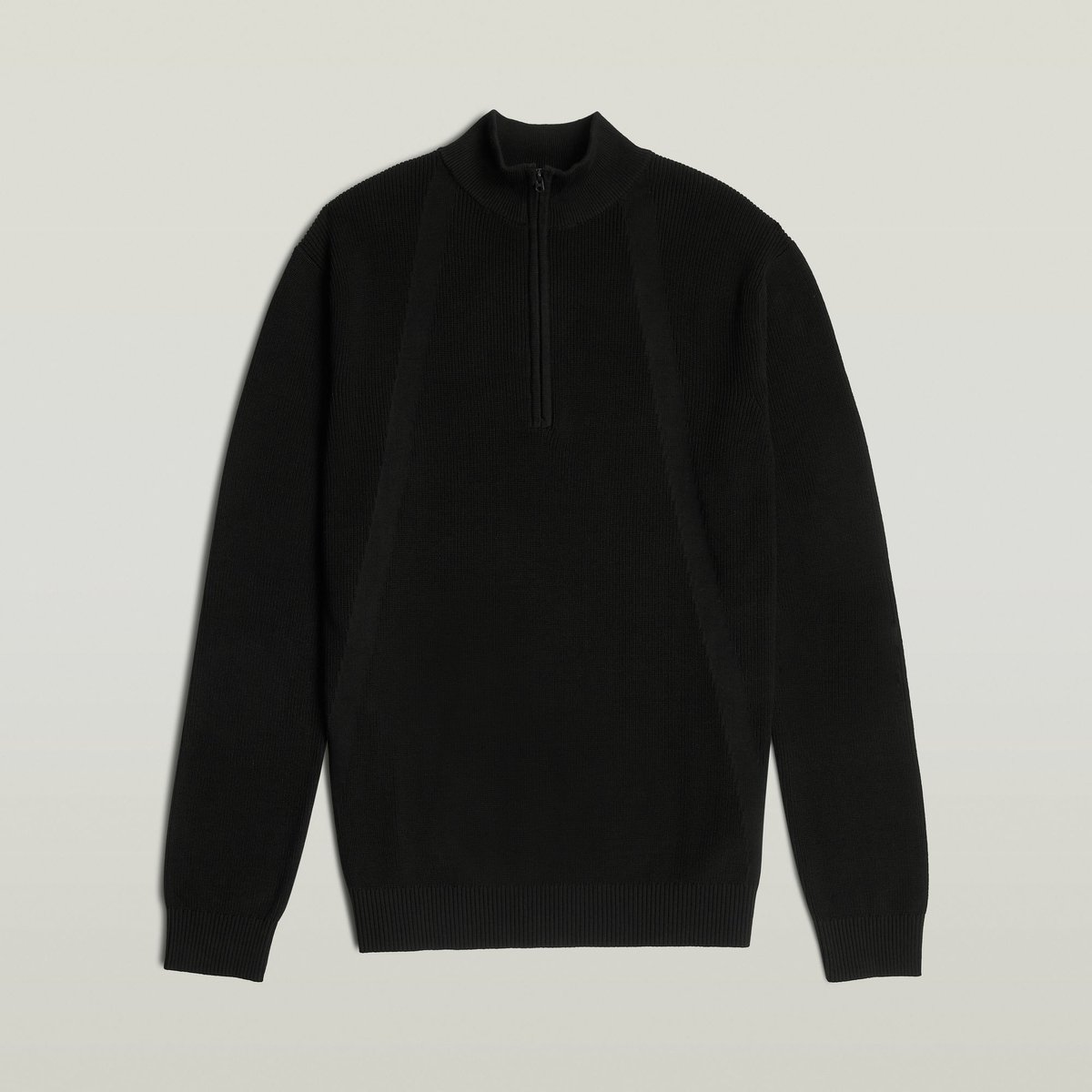 G-Star Structure half zip knit Heren Gebreide truien Zwart