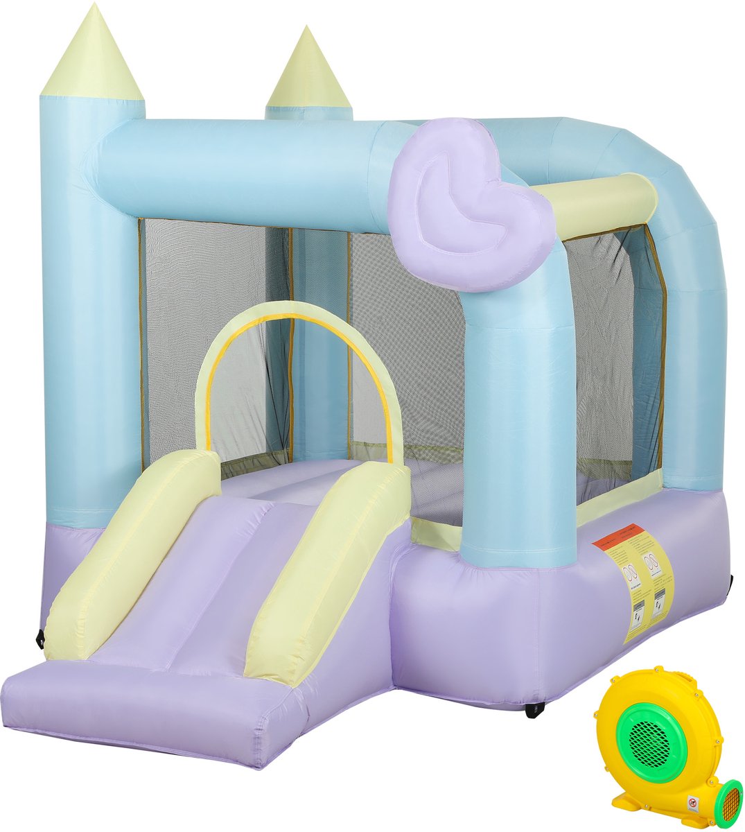 Springkasteel - Met glijbaan - Voor kinderen - 3-8 jaar - 250L x 165B x 200H cm