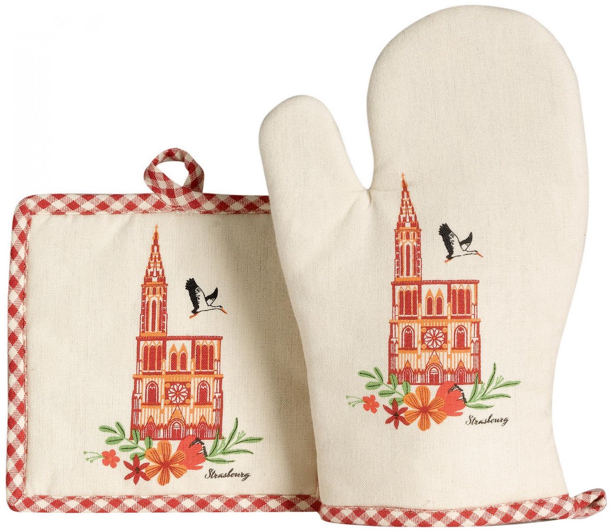Kathedraal ovenwant en pannenlappen set Winkler