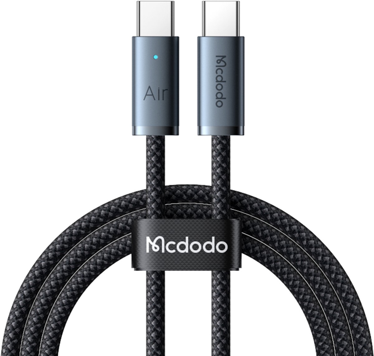 MCDODO - 240W USB C naar C Kabel voor Laptop Tablet Telefoon - 1.8 Meter - Snellader - Zwart