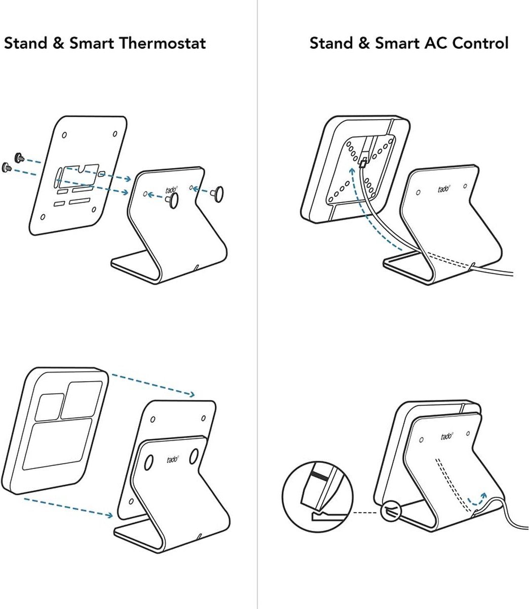 tado Houder, accessoire voor tado Draadloze Thermostaat, Draadloze Temperatuursensor en Slimme Aircobediening, Wit thumbnail 8