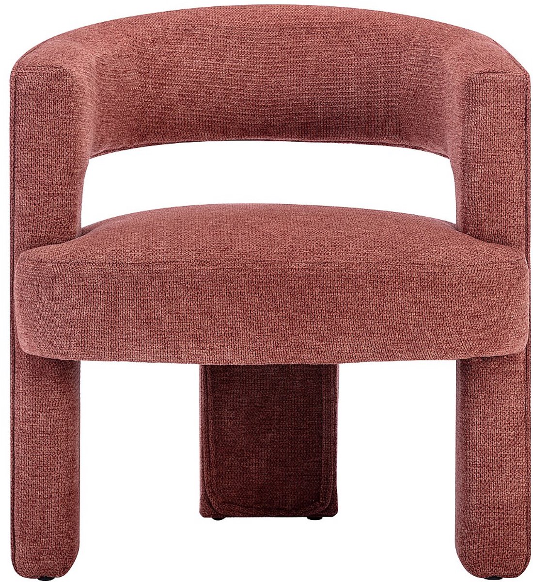 Vente-unique Fauteuil in terracotta textuurstof FONTANOVA