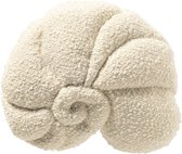 Dutch Decor - COLITA - sierkussen 35x40 cm - bouclé - schelpvorm - Snow White - wit
