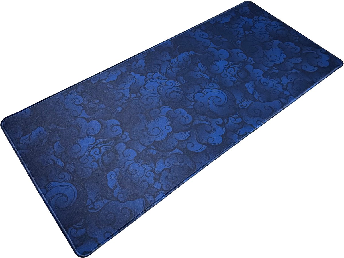 Muismat xxl - Cloud Obsidian Blauw - Gaming - 900 x 400 x 3 mm - Antislip