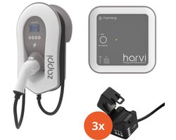 Myenergi Zappi V2.1 - 22 kW incl Harvi + 3x CT klemmen - type 2 - 6,5M - Wit