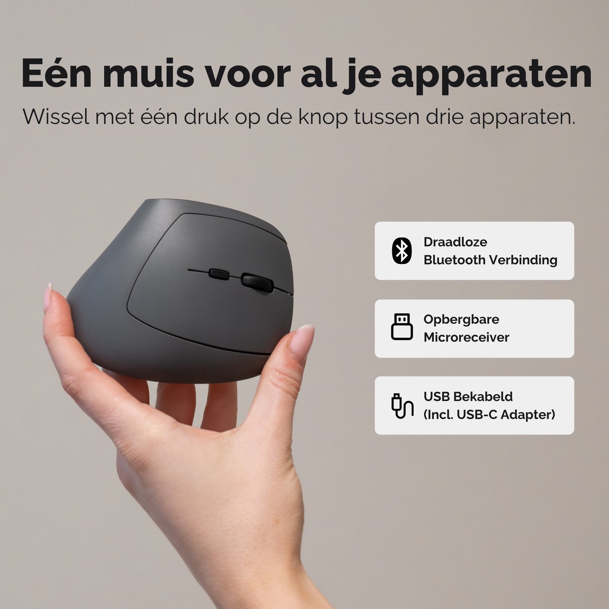 BakkerElkhuizen MidWay - Ergonomische Muis thumbnail 4