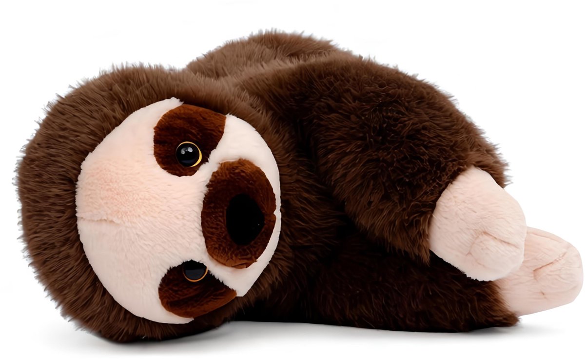 ONE LOVE Knuffel - Luiaard Ollie - 38Cm - Bruin/Crème - 0 Jaar