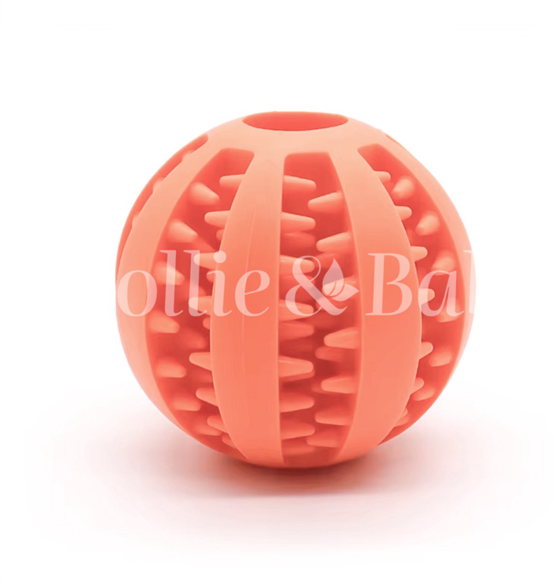 Beloningsbal - Snackbal Lekbal Voerbal - Interactief Spelen - Honden Speeltje - Tanden - Middelgrote en Grote Honden - Sterk - 7 Cm - Oranje
