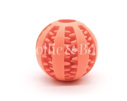 Beloningsbal - Snackbal Lekbal Voerbal - Interactief Spelen - Honden Speeltje - Tanden - Middelgrote en Grote Honden - Sterk - 7 Cm - Oranje