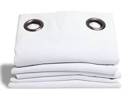 MOONDREAM LumenControl™ Verduisteringsgordijn | Licht+zonwering | EU-fabricaat | Oogjes | Wit MC720 | 140B x 260L cm