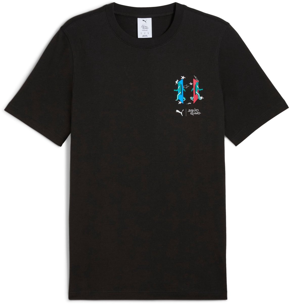 PUMA T-SHIRT X SQUID GAME GRAPHIC 63070601 r Zwart