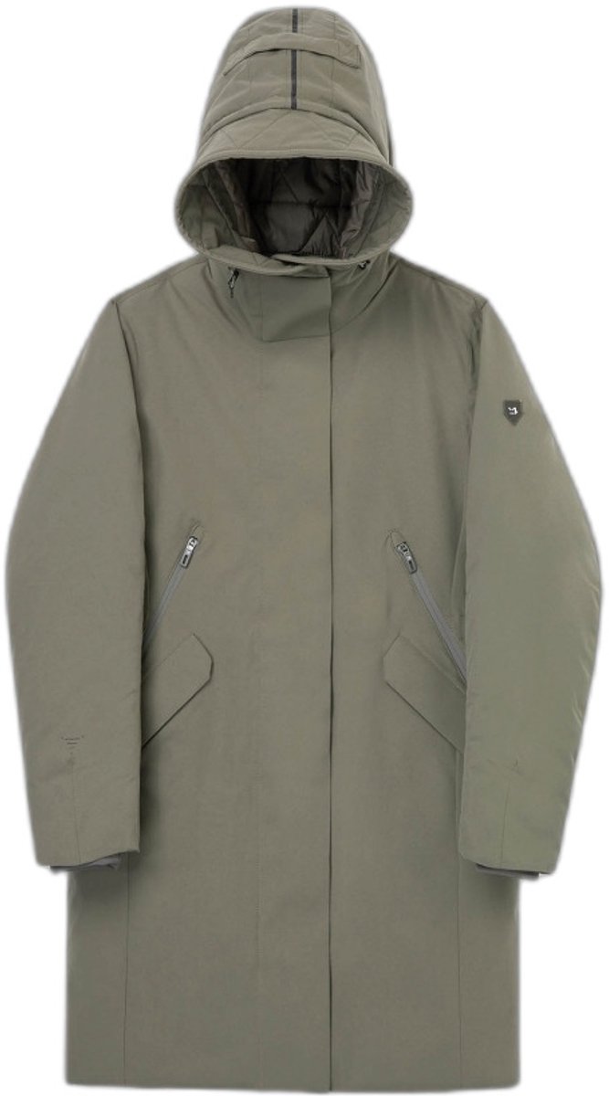 Dames parka met capuchon Krakatau Mercury Beige