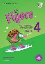 A2 Flyers 4 Student's Book met antwoorden en audio. Met een schildpad op een snowboard.