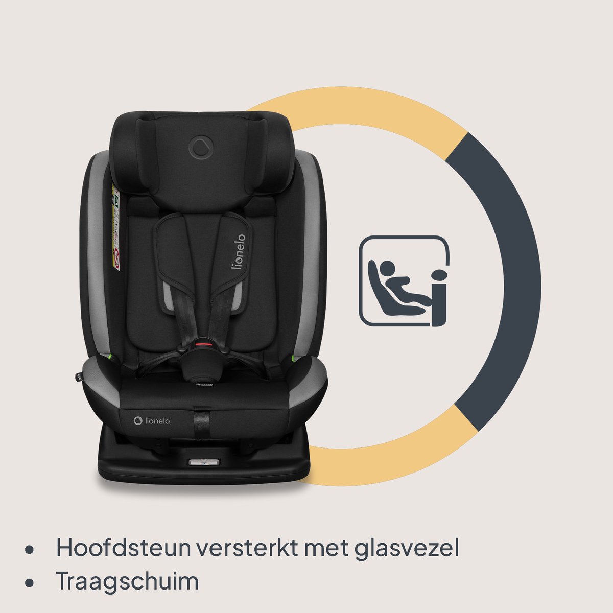 Lionelo Aart i-Size 4in1 Autostoel 40-150 cm Groep 0-3 thumbnail 6