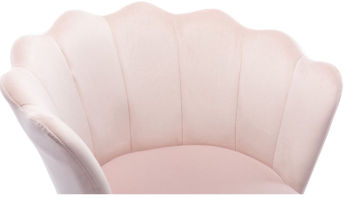 chairus Bureaustoel Lichtroze Velvet Draaibaar en - afbeelding 2