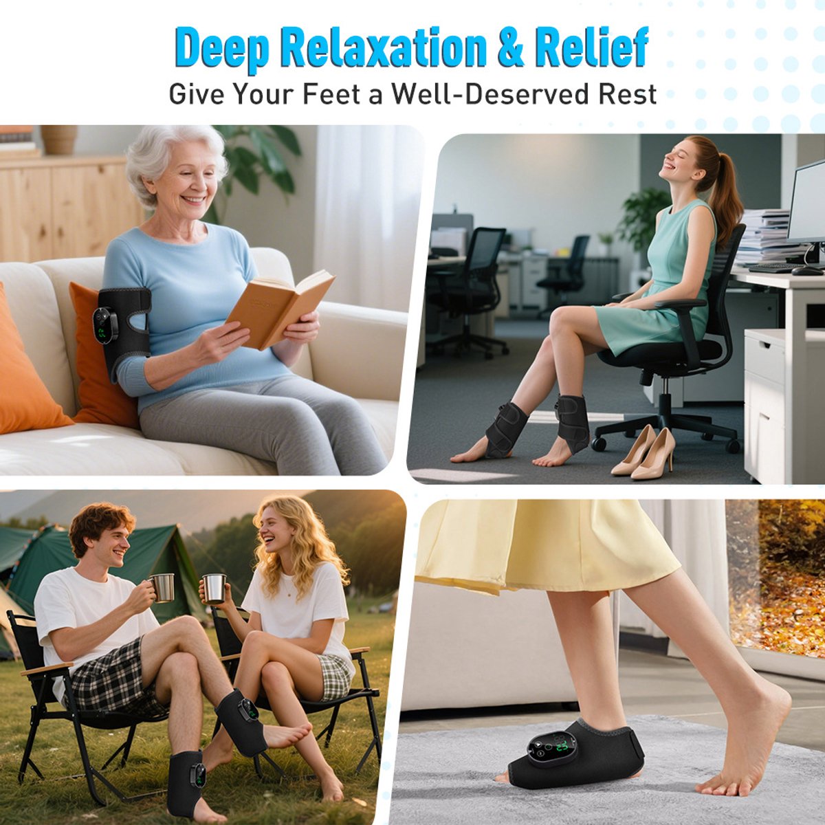 Guangzhouhuahong Enkelmassager met Warmte en Vibratie - afbeelding 2