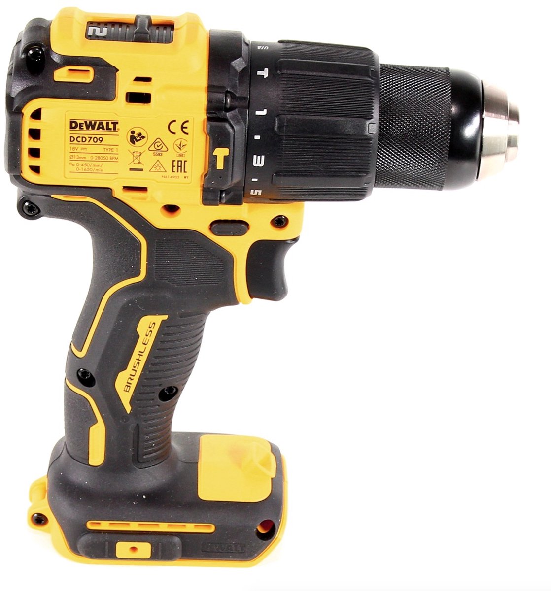 DeWALT DCD709N Compacte accu klop-/schroefboormachine 18V XR Basic Body – foto 5