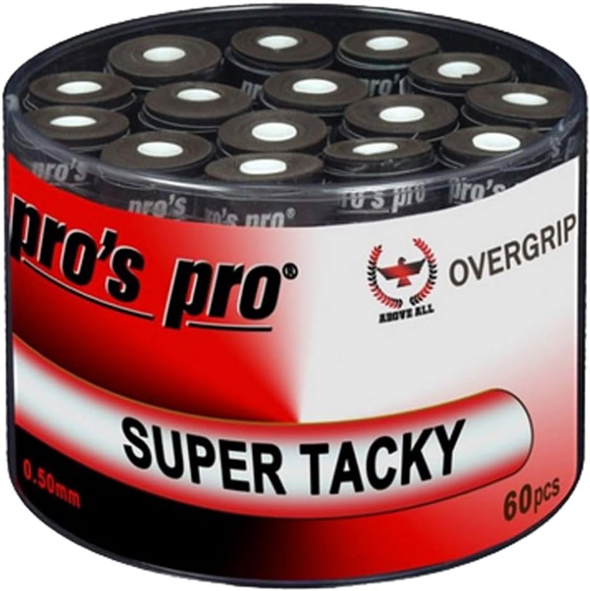 Extra Plakkerige Overgrip Tape voor Tennis, Squash en Badminton – Zwart