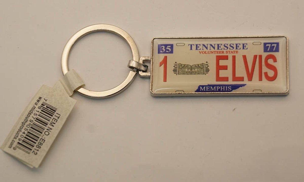 Sleutelhanger Elvis Presley met leren jack aan - sleutelhanger Elvis Presley Tennessee - official licensed product Elvis Presley sleutelhanger - keyring Elvis - Elvis artikelen - Elvis Presley keyring
