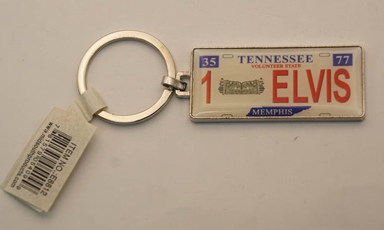 Sleutelhanger Elvis Presley met leren jack aan - sleutelhanger Elvis Presley Tennessee - official licensed product Elvis Presley sleutelhanger - keyring Elvis - Elvis artikelen - Elvis Presley keyring