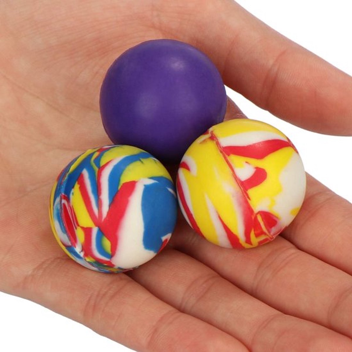 Candala 24x stuiterballen voor kinderen om mee te spelen - kleurrijke