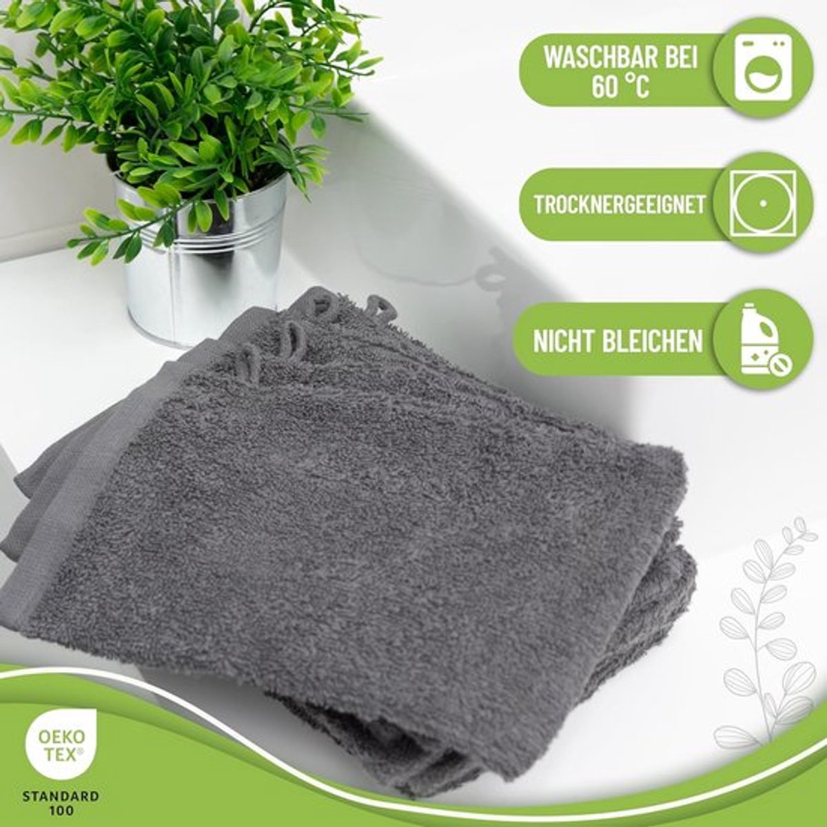 Candala Set 15.0x21.0 cm Katoen Grijs Compleet, Nauwkeurig, Professioneel