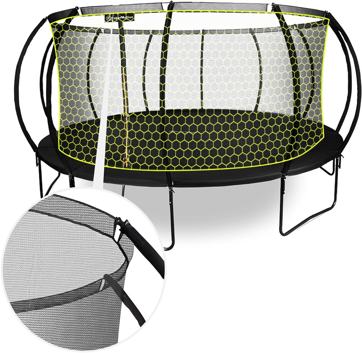 HyperMotion Kindertuintrampoline 3+, trampoline met ladder en binnennet voor huis en tuin, kinderspeelplaats, kindertrampoline, dubbele poten, 487 cm, 16 ft — afbeelding 21