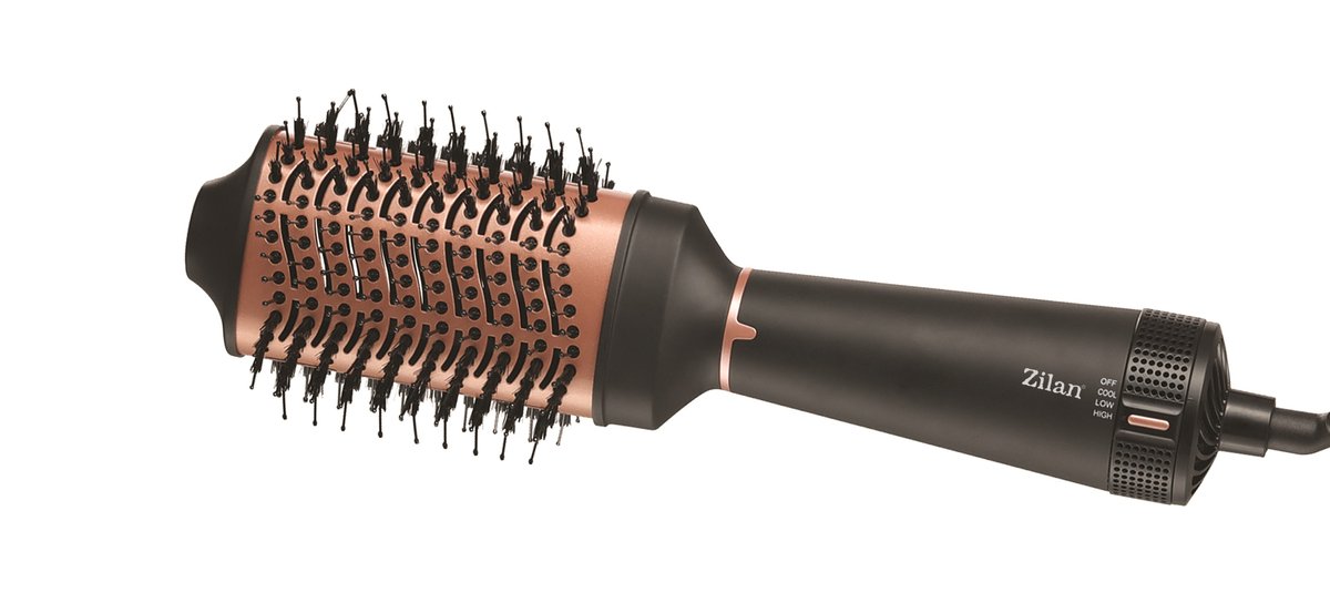 Zilan Föhnborstel 1200W – Heteluchtborstel voor Volume & Krullen – Roterende Air Styler – Föhn met Borstel – Keramische Krulborstel – Warme Luchtborstel met 3 Standen