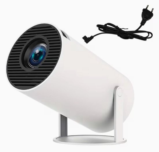 4K draagbare projector 1080P met AI focus, automatische correctie, WiFi 6, Bluetooth 5.3, 180° draaibaar