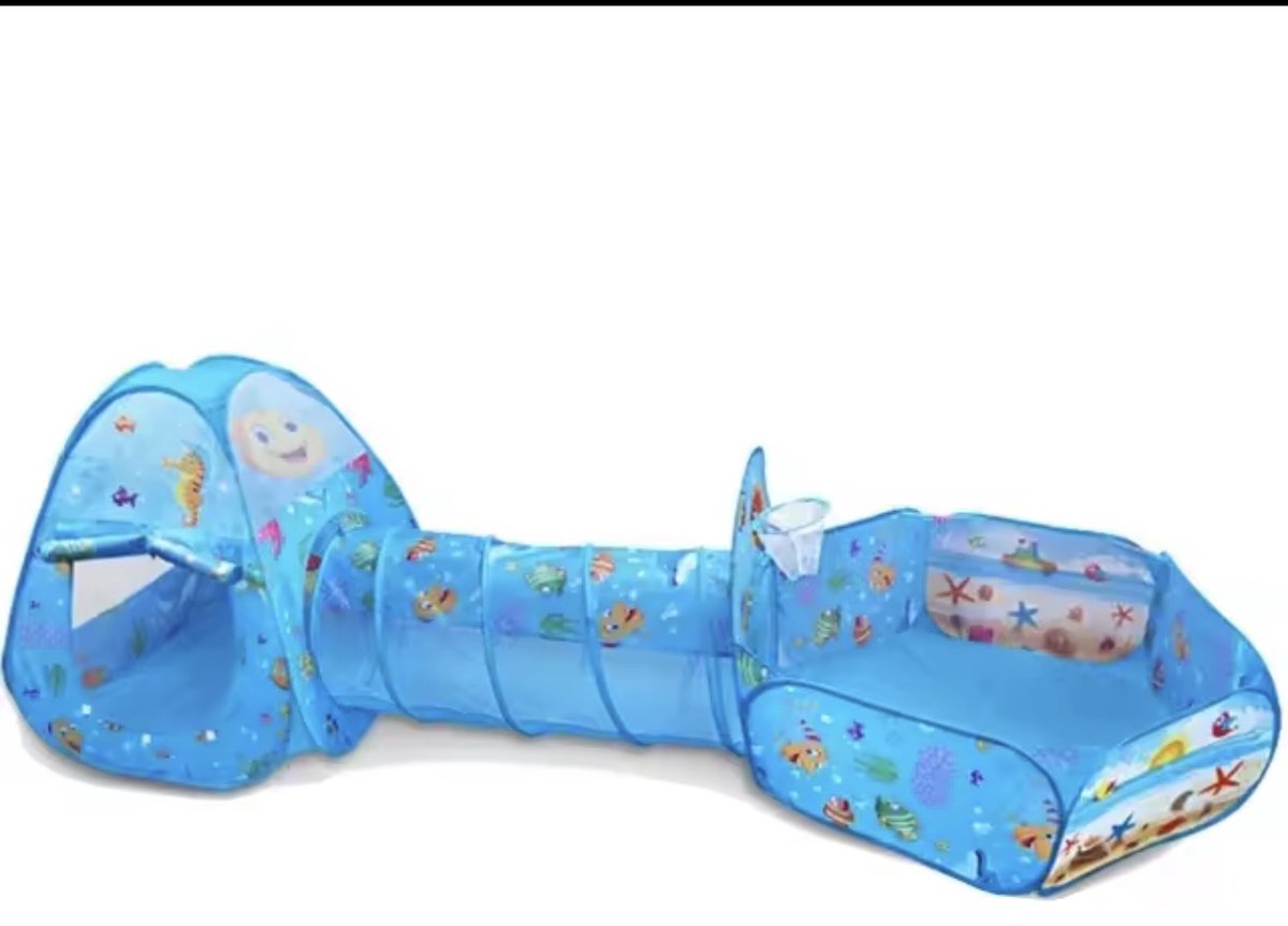 CFY Kinder Ballenbak & Speeltent met Tunnel – Opvouwbaar – Zonder Ballen - G1.5