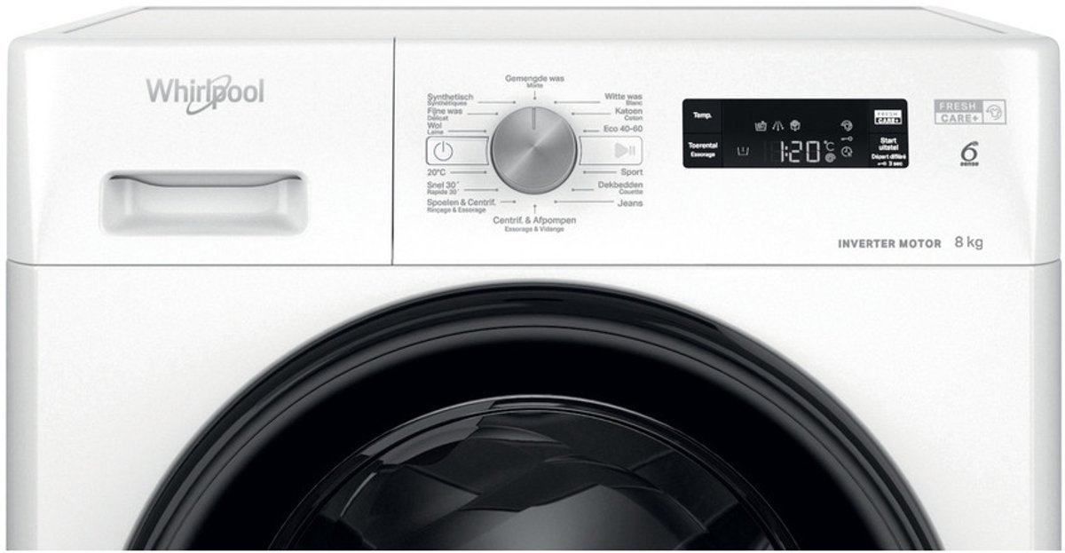 Whirlpool FFS 8469 BV BE - Wasmachine - 8 kg capaciteit - Freshcare+ steam — afbeelding 4