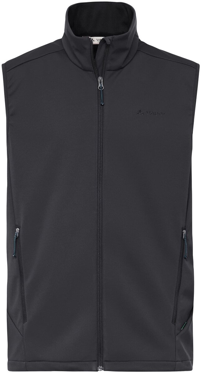 VAUDE Everhike softshell vest functioneel vest heren outdoor sportvest winddicht softshell zonder capuchon regular pasvorm Zwart