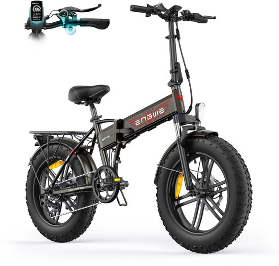 ENGWE EP-2 BOOST Elektrische Fiets 20″ Opvouwbaar 250W Motor 48V 13Ah 100 km Actieradius Shimano 7 Versnellingen Schijfremmen