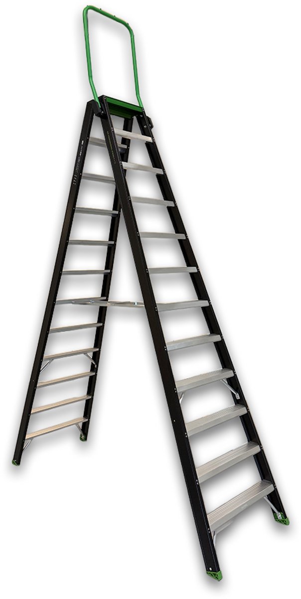 Rix Steigersystemen Dubbele oplooptrap met beugel 2 x 12 treden